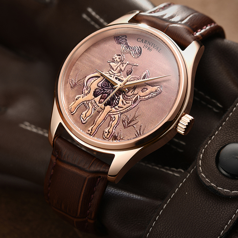 Zodiac Luxury Watch - Marca CARNIVAL, relojes mecánicos de oro