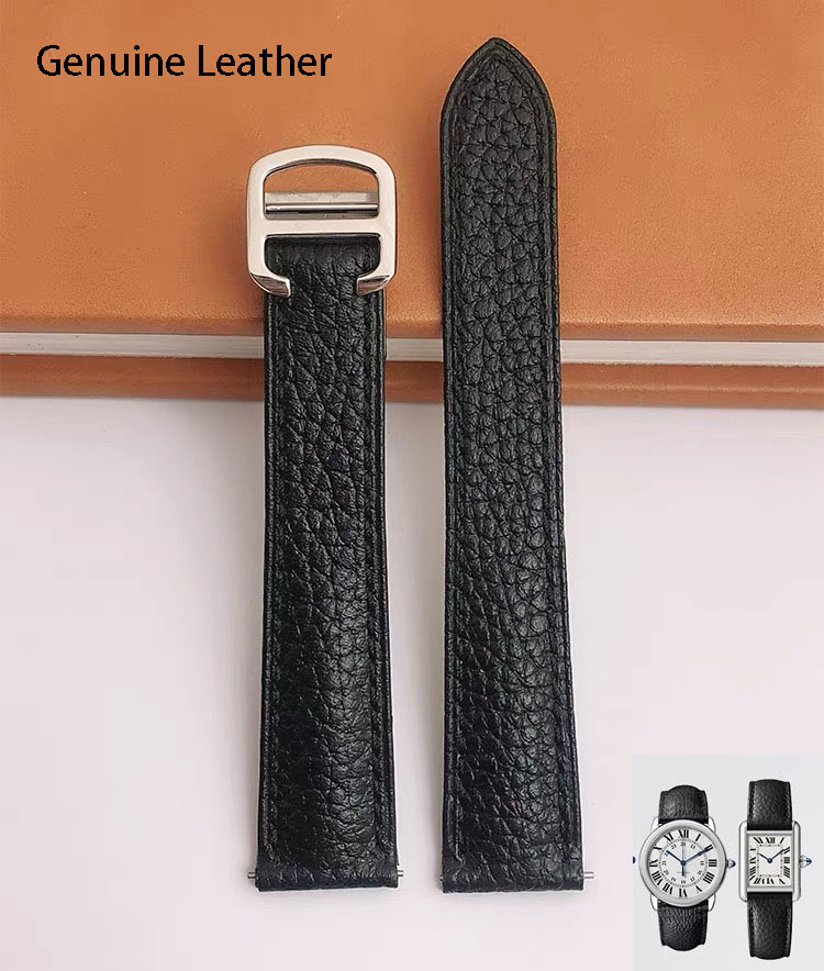 Cartier Watch Tank - Correa de reloj de cuero genuino