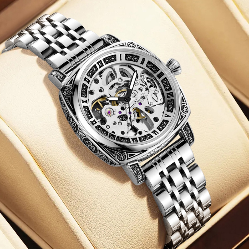 Luxury Watch Values - Reloj mecánico hueco personalizado para mujer,