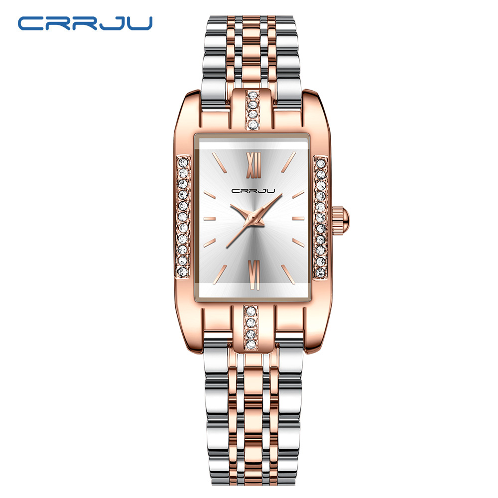 Luxury Watch Female - Reloj cuadrado de lujo CRRJU para