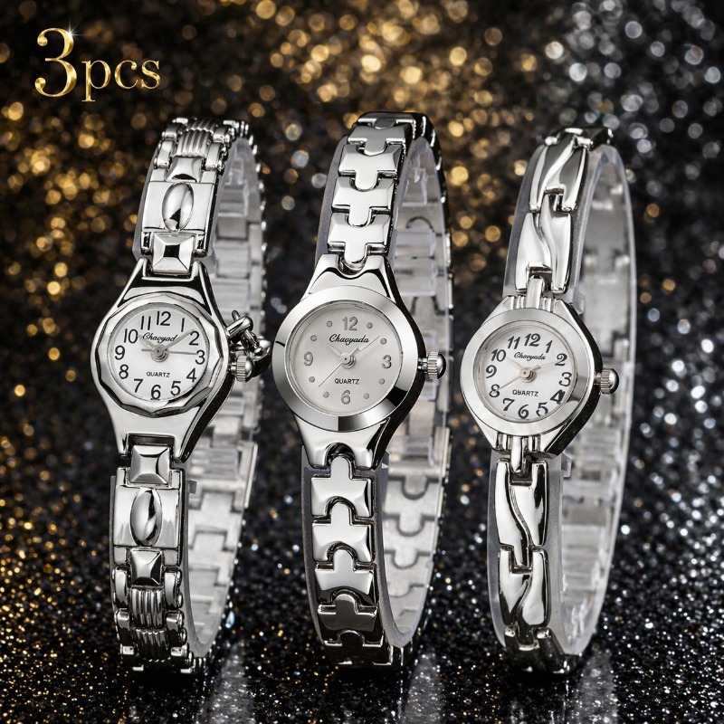 Conjunto de 3 relojes de moda  - Luxury Watch With Arabic Numerals reseña y precio