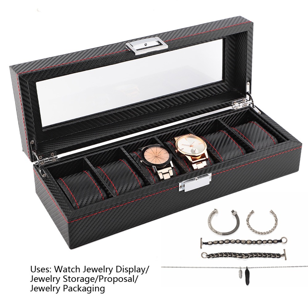 Caja para Relojes de Fibra de  - Luxury Watch Collection Box reseña y precio