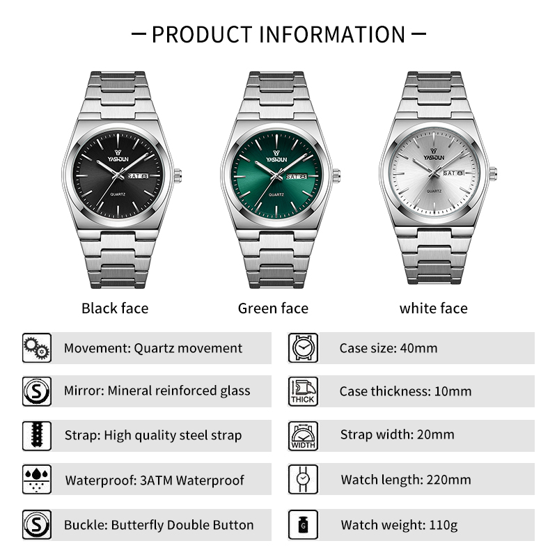 Relojes de Cuarzo de Acero Ino - Luxury Watch Name reseña y precio