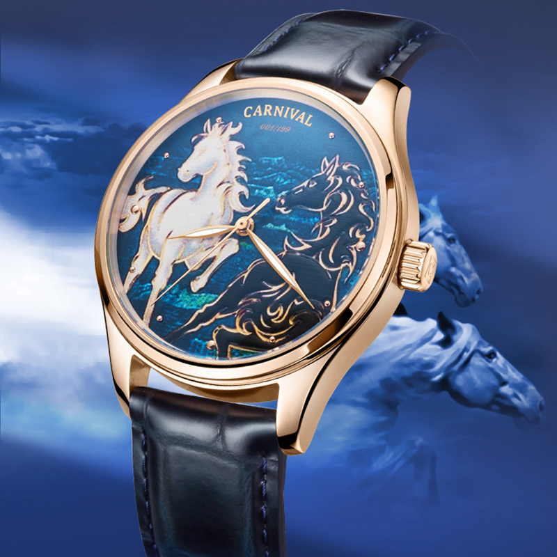Reloj mecánico Carnival Brand  - Zodiac Luxury Watch reseña y precio