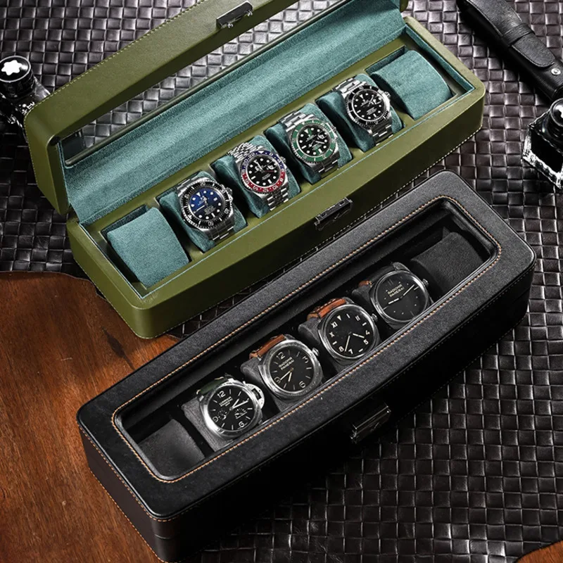 Caja organizadora de relojes d - Luxury Watch Collection Box reseña y precio