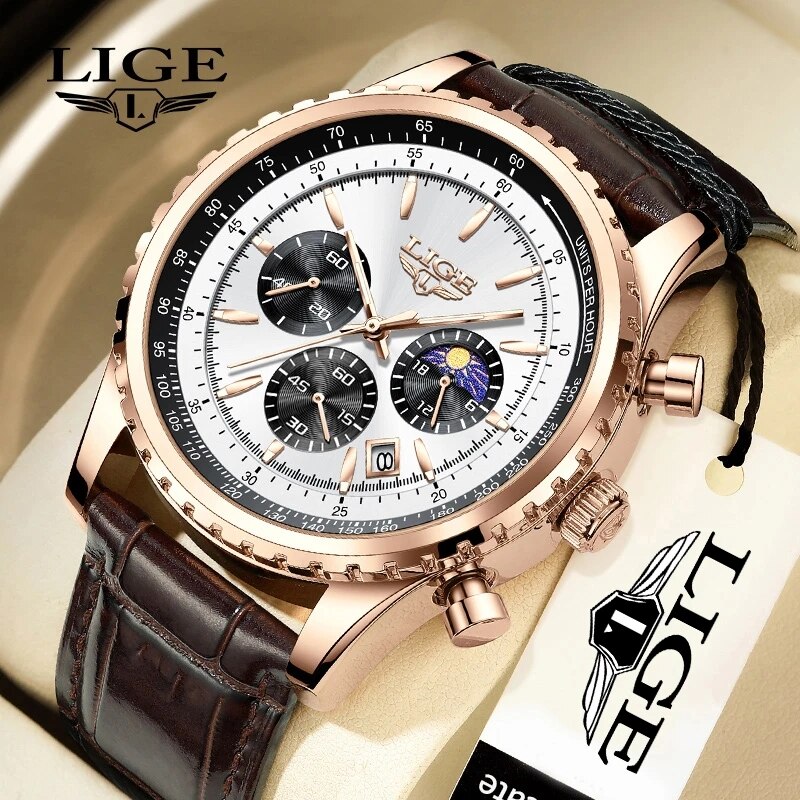 LIGE-reloj deportivo de lujo p - Luxury Watch Collection Box reseña y precio