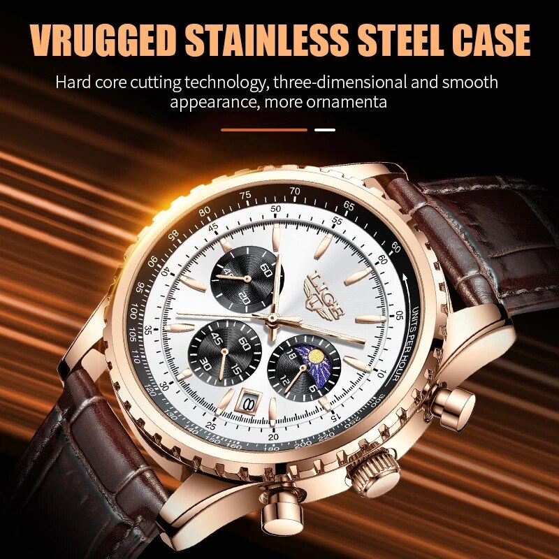LIGE-reloj deportivo de lujo p - Luxury Watch Collection Box reseña y precio