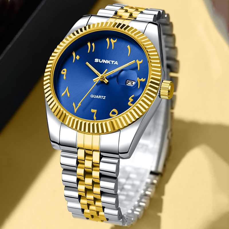 Reloj de pulsera SUNKTA de cua - Luxury Watch With Arabic Numerals reseña y precio