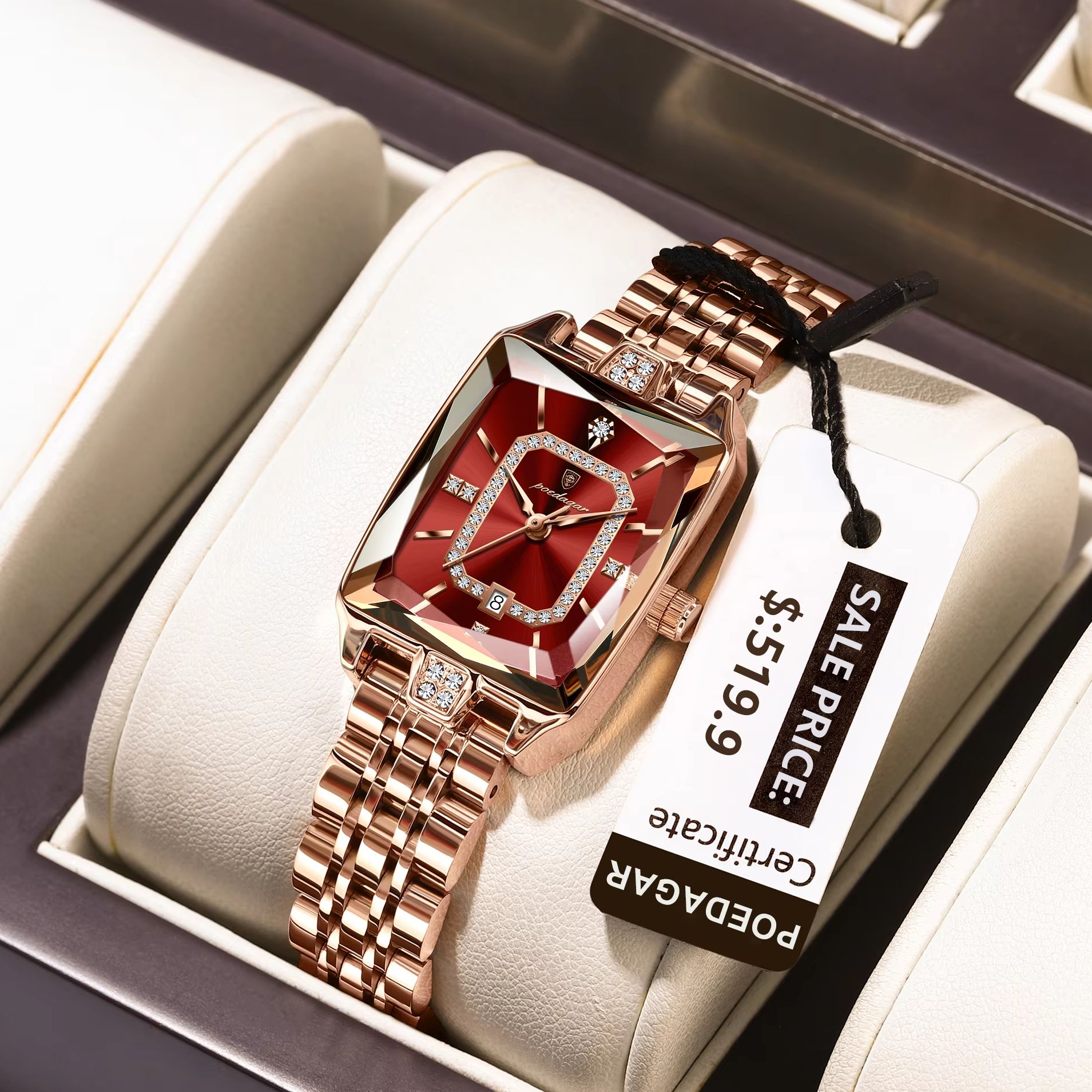 Reloj de pulsera POEDAGAR eleg - Luxury Watch Female reseña y precio