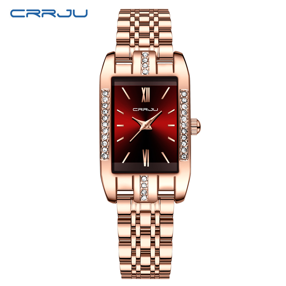 Reloj cuadrado de lujo CRRJU p - Luxury Watch Female reseña y precio