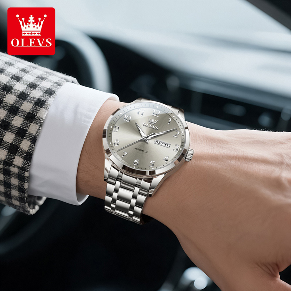 Reloj automático OLEVS para ho - Luxury Watch With Arabic Numerals reseña y precio