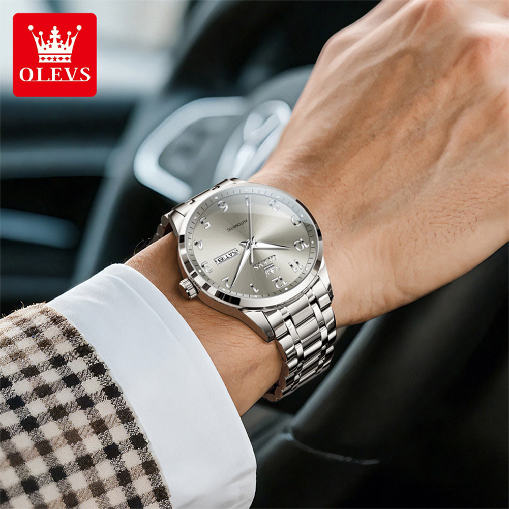 Reloj automático OLEVS para ho - Luxury Watch With Arabic Numerals reseña y precio