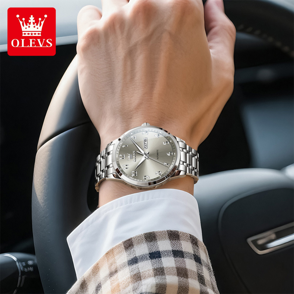 Reloj automático OLEVS para ho - Luxury Watch With Arabic Numerals reseña y precio